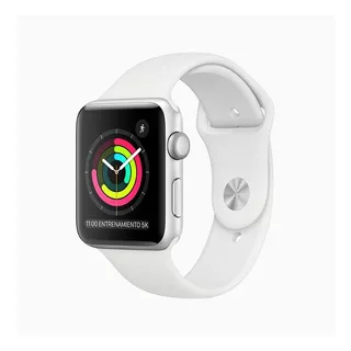 Apple Watch Series 3, Aluminio Plateado 42 Mm, Correa Blanca