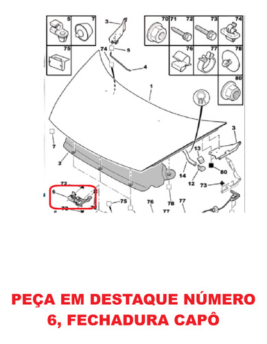 Fechadura Capô C4 Cactus 2019 2020 2021 2022 2024 Original