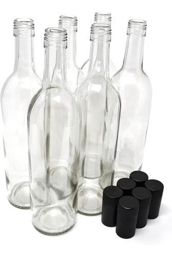 Nicebottles Botellas De Vino Con Tapas De Rosca, Transparent