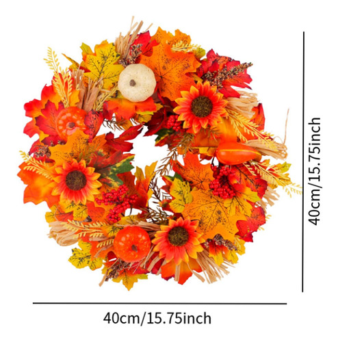 Guirnalda De Otoño Para Puerta De Halloween, Adorno