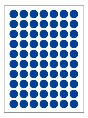 Rotulo Adhesivo Redondo Azul 1.3 Cm X308 Piezas X2 Pqtes