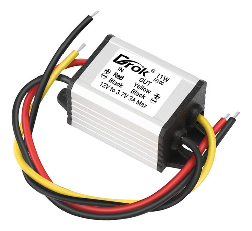 Convertidor Buck De 12 V A 3.7 V, Drok Dc 8-35 V A 3.7 V 3a