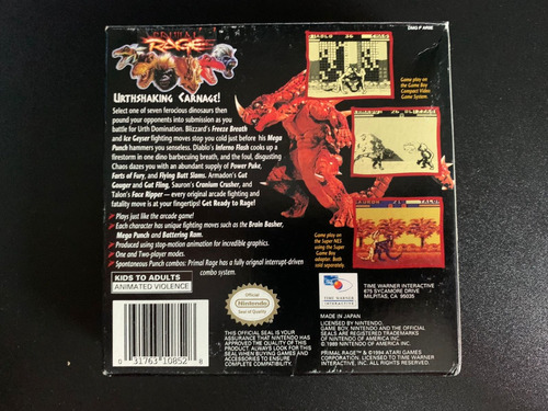Primal Rage Game Boy (Usado)