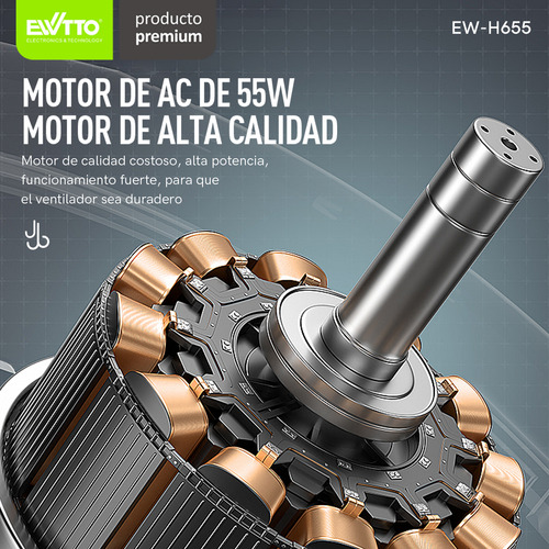 3 En1 Ventilador De Piso 16 Pulgadas Portatil Ewtto Ew-h655