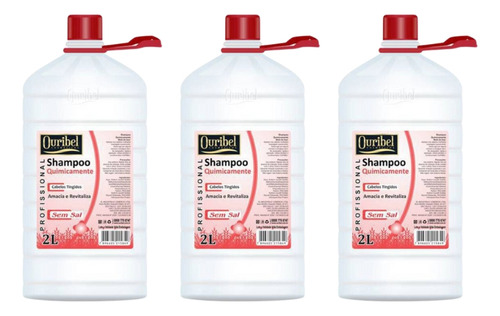 Shampoo Ouribel 2000ml Quimicamente - Kit C/3un