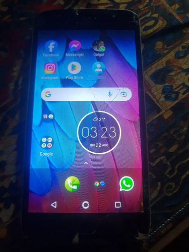 Celular Motorola G5s - Tela Quebrada Prateado (Usado)