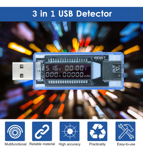 Kl Detector Usb Multifuncional 3 Em 1, Testador Usb,