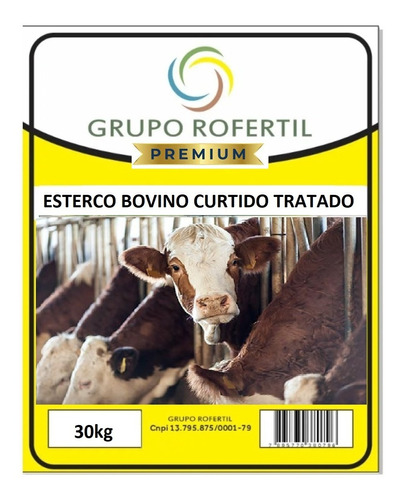 Esterco Bovino Gado Boi Grupo Rofertil 30kg Excelente