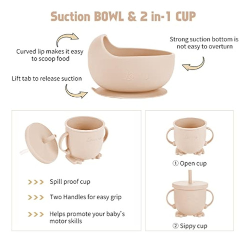 Set De Alimentación De Silicona Para Bebés | Baby Led Weanin
