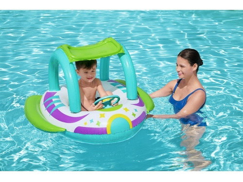 Imagen 4 de 10 de Asiento Bote Bestway Inflable Con Techo Bocina Nave Espacial