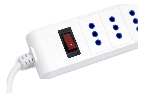Alargador 6 Tomas Con Interruptor On Off 3 M Blanco