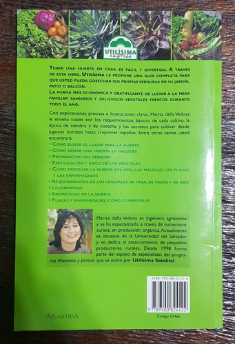 Libro La Huerta En Casa - Marisa Della Vedova - Atlantida (Usado)