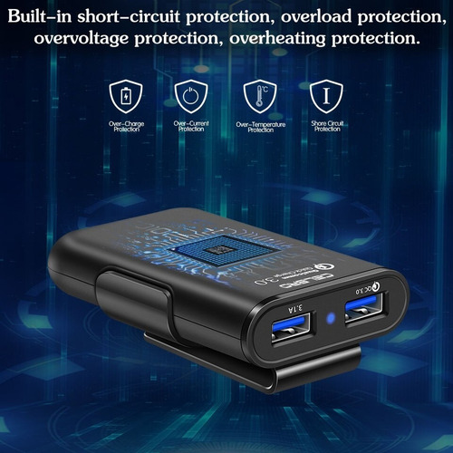 Cargador Rápido Qc3.0 4 Usb Automóvil 2.1a / 3.1a 35w