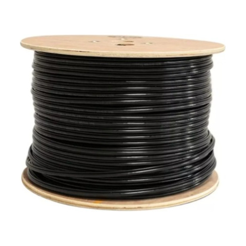 Bobina Cable Coaxial Rg6 Negro 305 Metros Sin Portante