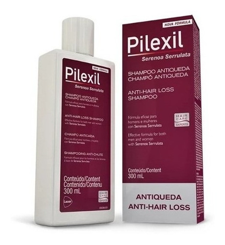 Champú anticaída Pilexil, 300 ml, paquete de 2 botellas