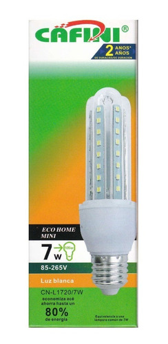 Lampara Led Tipo Bajo Consumo 7w (70w) Fria  Electroimporta