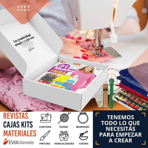 Imagen 8 de 10 de Caja Kit Creativo Ropita P/ Muñecas Costura Práctica+ Telas