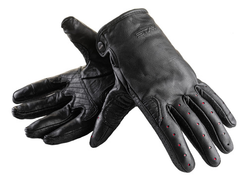 Guantes Cuero Moto Con Protecciones Verano Mujer