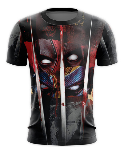 Playera Sublimada Deadpool & Wolverine Blood Infantil