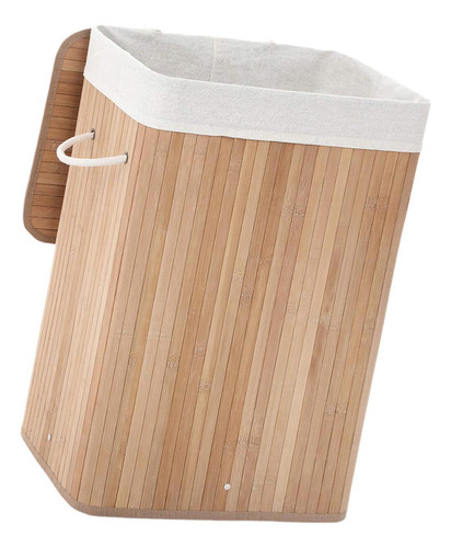 Cesta De Lavandería De 72 L Con Tapa Abatible Para