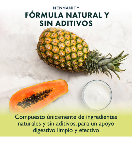 Probioticos Con Enzimas 40 Billones Newmanity 180 Caps Sabor Sin Sabor