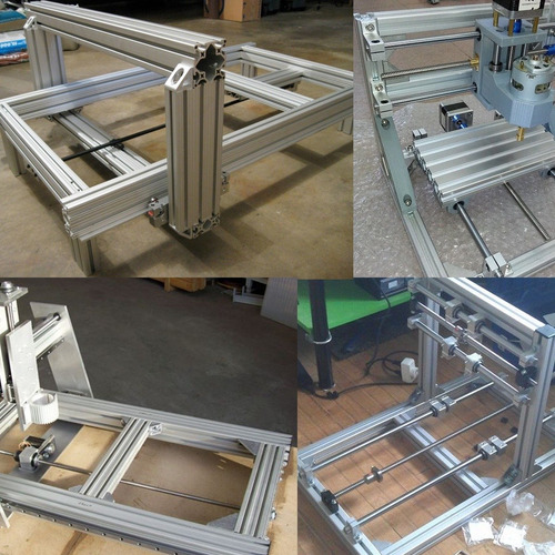 Imagen 8 de 10 de Perfil Aluminio 4080 Anodizado 1 Mt Tipo Bosch Router Cnc 3d