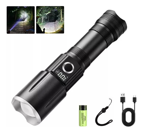 Linterna Portátil De Luz De Carretera Con Zoom 3000 Lm