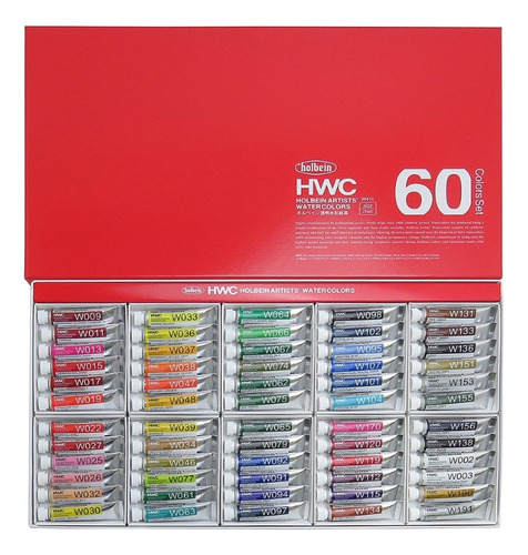 Holbein Acuarelas Set 5ml 60 Colores