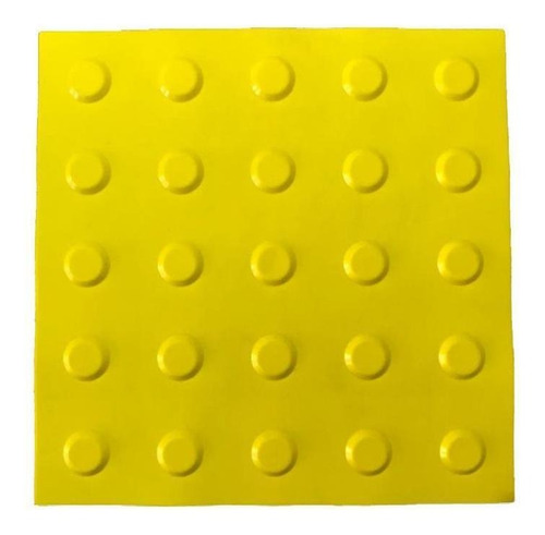 Kit 16 Pçs Piso Tátil Pvc 25x25 Alerta Amarelo