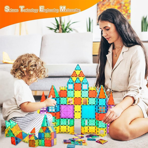 Juego De Bloques De Construcción Magnéticos 3d 60 Piezas 60