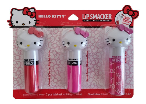 Balsamo Set De 3 Lip Smacker Hello Kitty