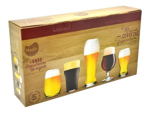 Vasos Nadir Kit Para Cervezas Especiales Nadir X 5 Unidades