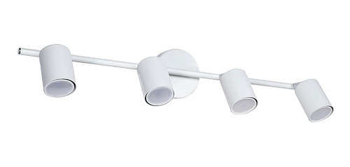 Imagen 3 de 5 de Spot Lineal 4 Luces Gu10 Metal Joris Blanco Pared Techo Leuk