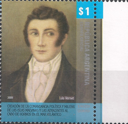 Argentina - Sello Luis Vernet - Año 2009 - Gj 3741