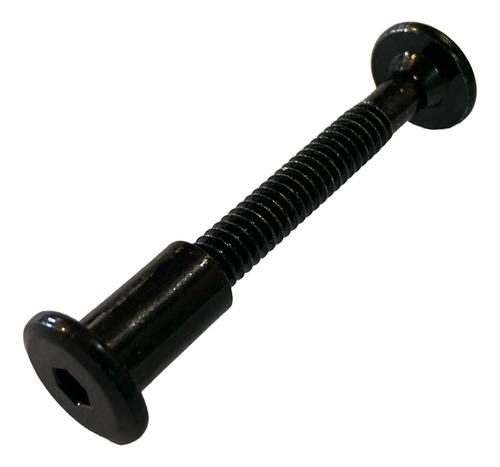 Tornillo Conector Negro 1/4x25 Mm Con Tuerca (100 Jgos)