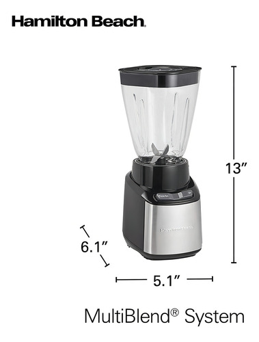 Hamilton Beach Stay Or Go Blender Con Tarro De 32 Oz, Amolad