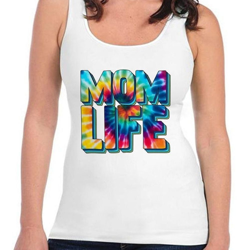 Musculosa Frase Mom Life Color Madre Mother Vida M1
