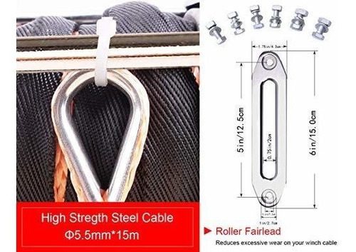 Orish Juego Cabrestante Cuerda Sintetica Para Atv Utv 12 5