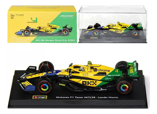 Para Zya Bburago 1:43 F1 Mclaren Mcl38 Norris Mónaco Ayrton