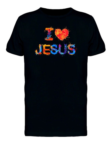 Yo Amo A Jesús Letras Coloridas Camiseta De Hombre