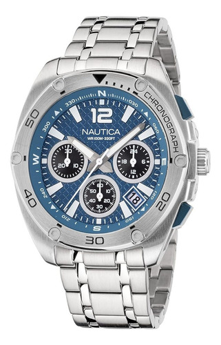 Reloj Para Hombre Nautica Tin Can Bay Naptcs301 Plateado