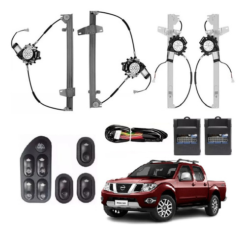 Kit Vidro Eletrico Nissan Frontier 4p Completo Sensorizado