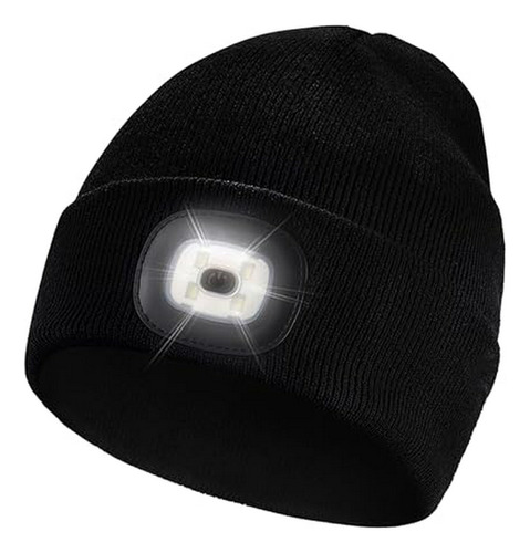 Gorro Led Con Linterna Recargable Usb Para Hombres - Regalo 