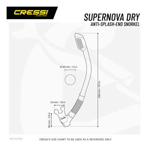 Combo Cressi Frameless/ Supernova Dry Snorkeling Y Buceo