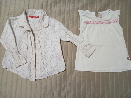 Remera Musculosa Y Camisa Nena Talle 2 Marca Emos Y Mimo Exc