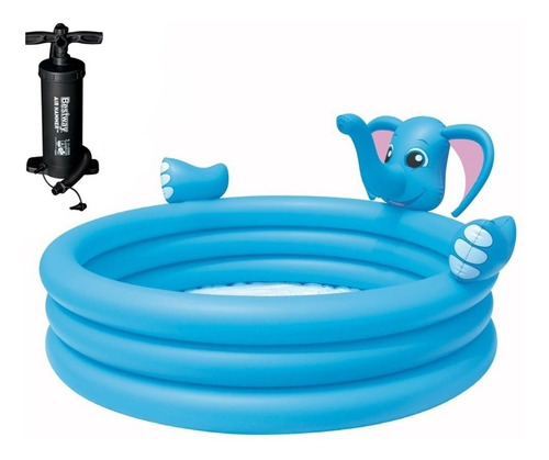 Pileta Inflable Bestway Elefante Juegos 3 Aros + Inflador