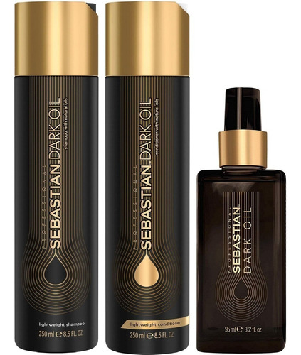 Shampoo + Acondic + Serum Dark Oil Brillo 250ml Sebastian