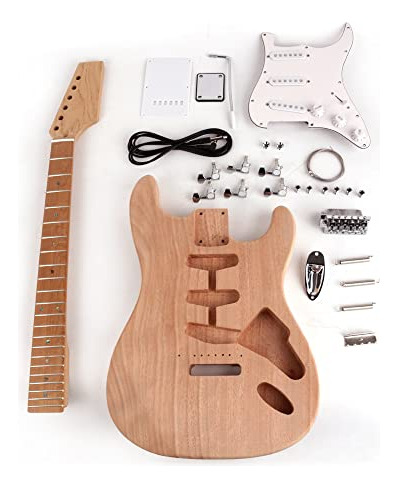Kit Guitarra Eléctrica Diy Cuello Arce Canadiense Cuerpo