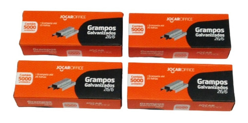 Grampos Para Grampeador Com 04 Caixas Com 5000 Unidades Cada