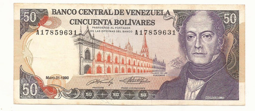   50 Bs. Año 1990